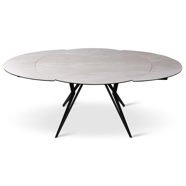 Uitschuifbare tafel BOLETA - Beige keramiek
