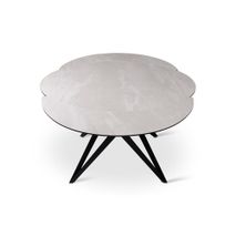 Uitschuifbare tafel BOLETA - Beige keramiek VDC TA-01710