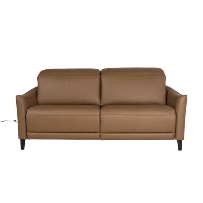 2-zit met elektr. relaxen LOFT - Bruin leder