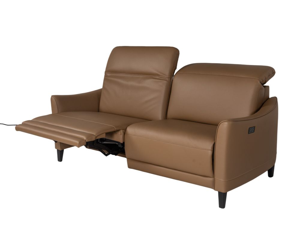 2-zit met elektr. relaxen LOFT - Bruin leder C-NEO-16-HKS1