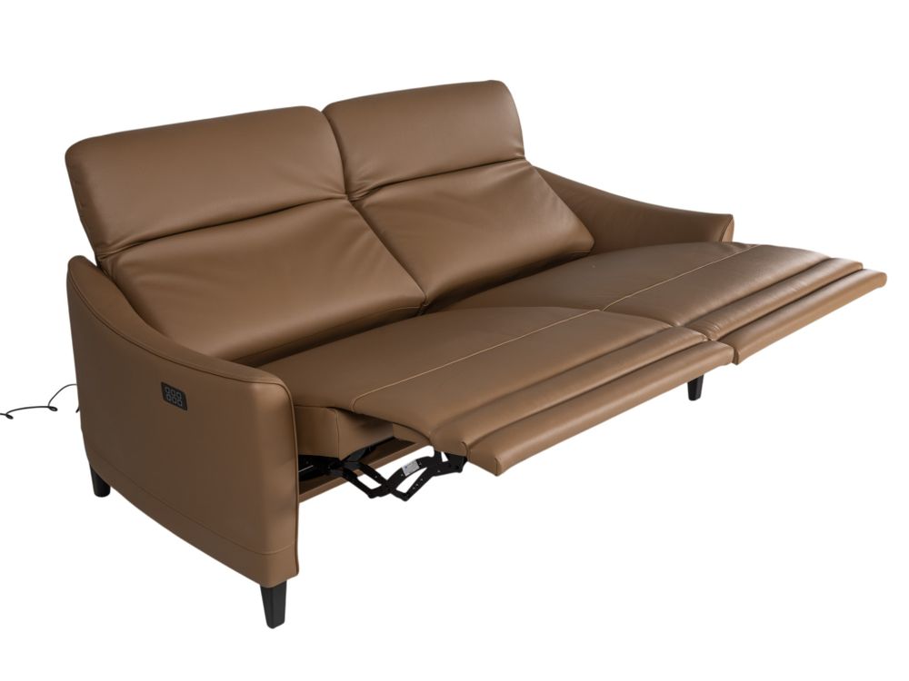 2-zit met elektr. relaxen LOFT - Bruin leder C-NEO-16-HKS1