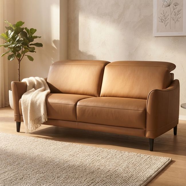 2,5-zit LOFT - Bruin leder