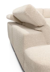 Hoekzetel RIMINI met elektr. relaxen - Crème XOO 56056-CRE