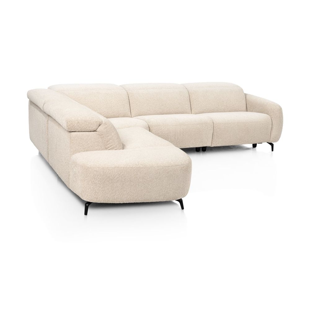 Hoekzetel RIMINI met elektr. relaxen - Crème XOO 56056-CRE