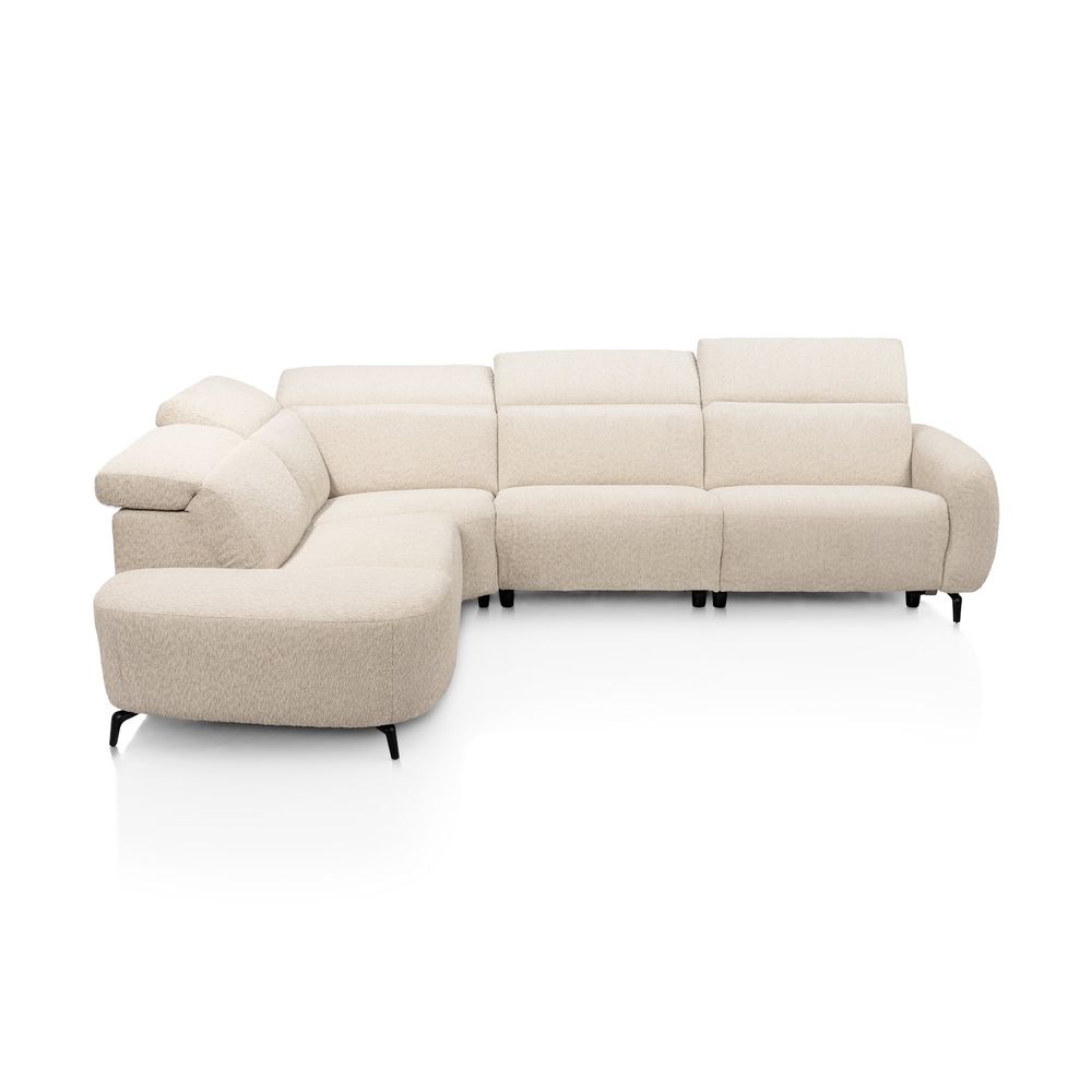 Hoekzetel RIMINI met elektr. relaxen - Crème XOO 56056-CRE