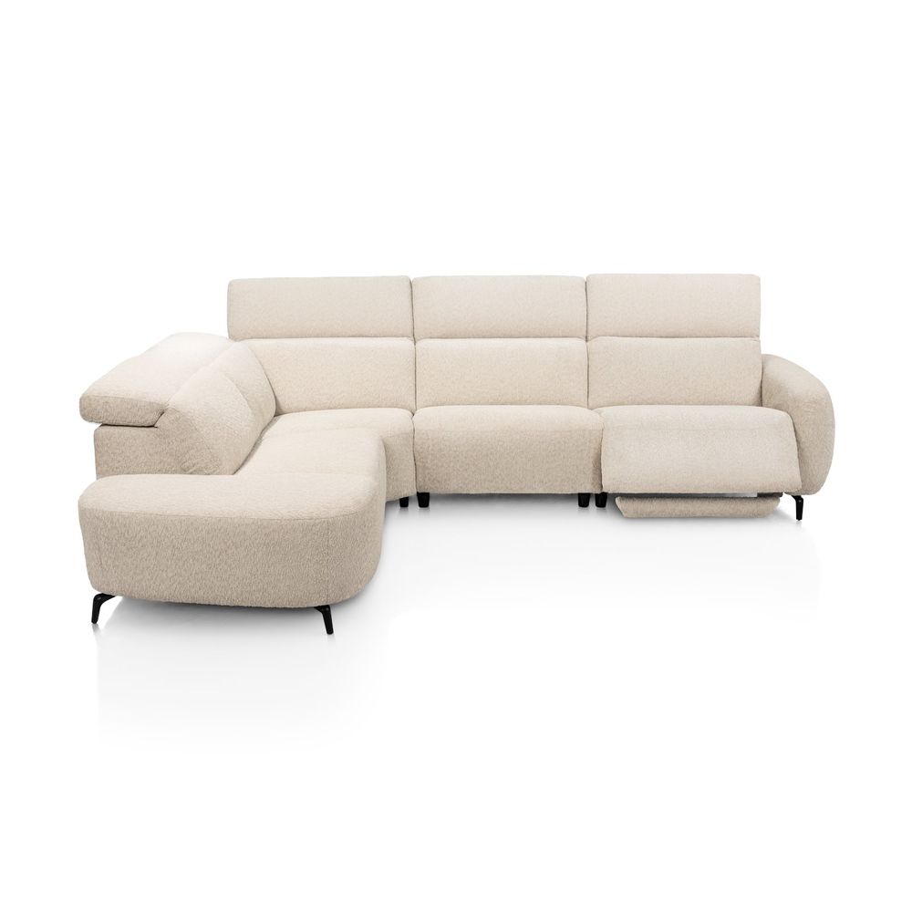 Hoekzetel RIMINI met elektr. relaxen - Crème XOO 56056-CRE
