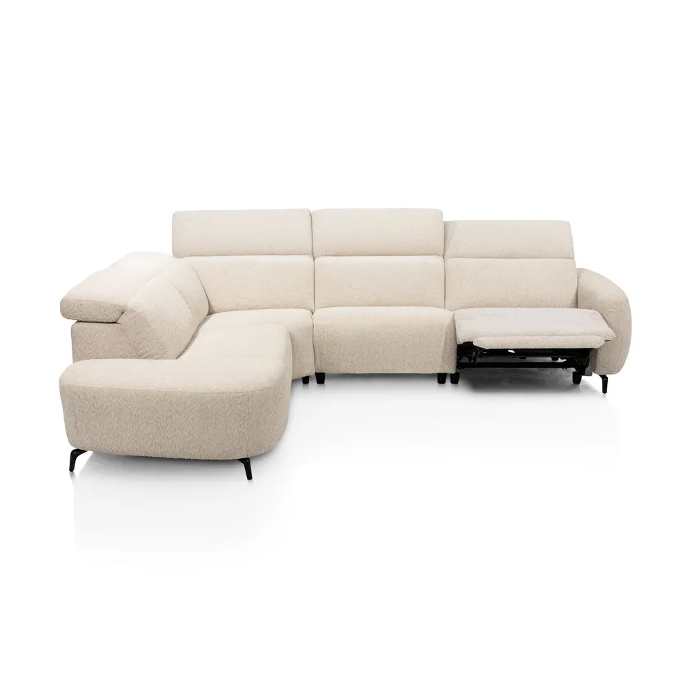 Hoekzetel RIMINI met elektr. relaxen - Crème XOO 56056-CRE