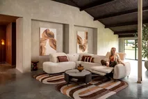 Hoekzetel RIMINI met elektr. relaxen - Crème XOO 56056-CRE