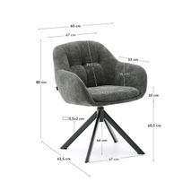 Draaibare armstoel DORINA - Bruin KAV C0100236JO19