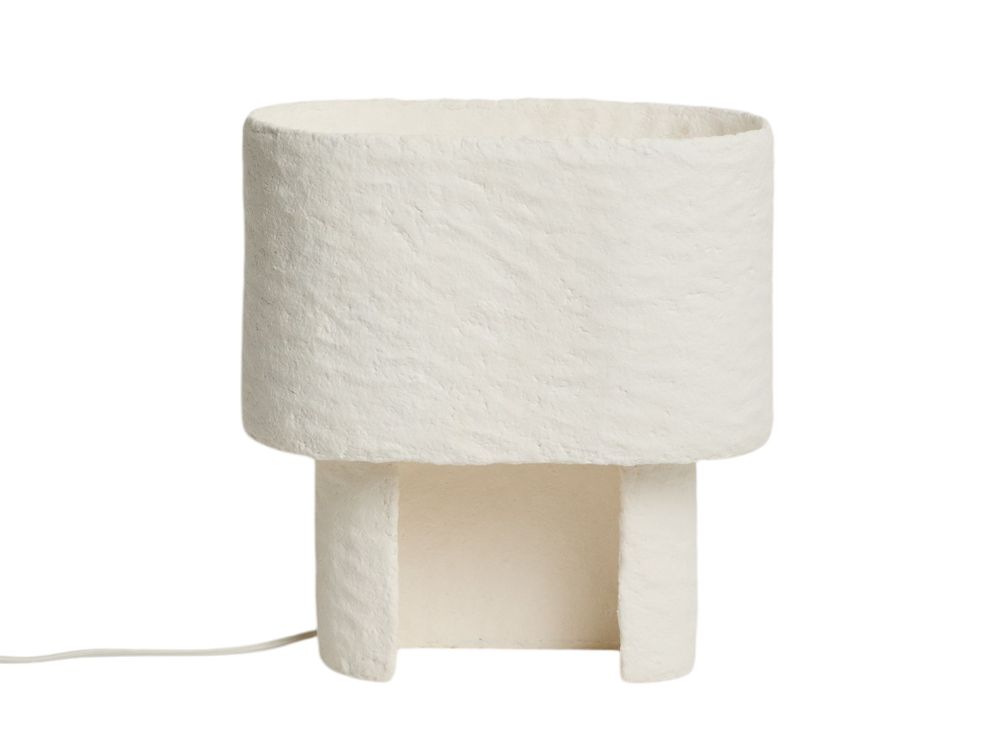 Tafellamp BEDALA - Wit papier-maché KAV L00303CP05