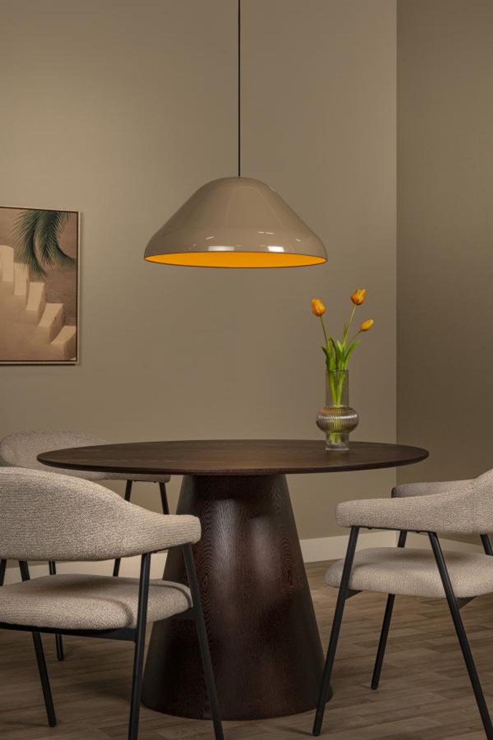 Hanglamp-Taupe-Ø56-1xE27-40W-Metaal LCD654055641