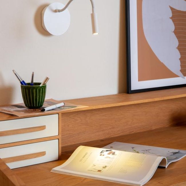 Oplaadbare wandlamp JOLIJN - Wit