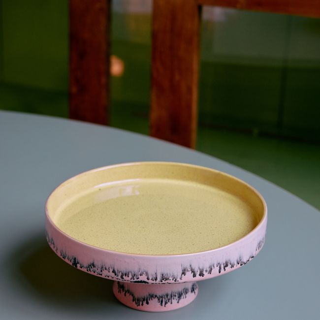 Taartplateau 70S CERAMICS - Roze