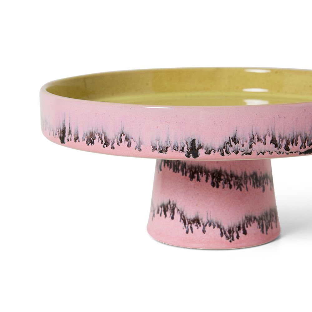 Taartplateau 70S CERAMICS - Roze HKI KST0185