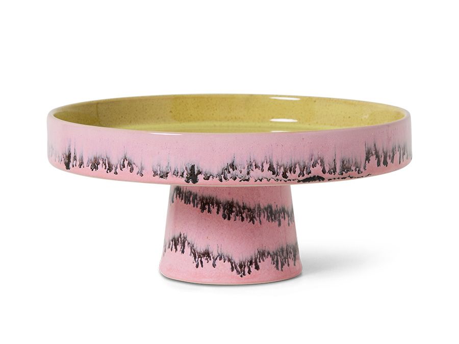 Taartplateau 70S CERAMICS - Roze HKI KST0185