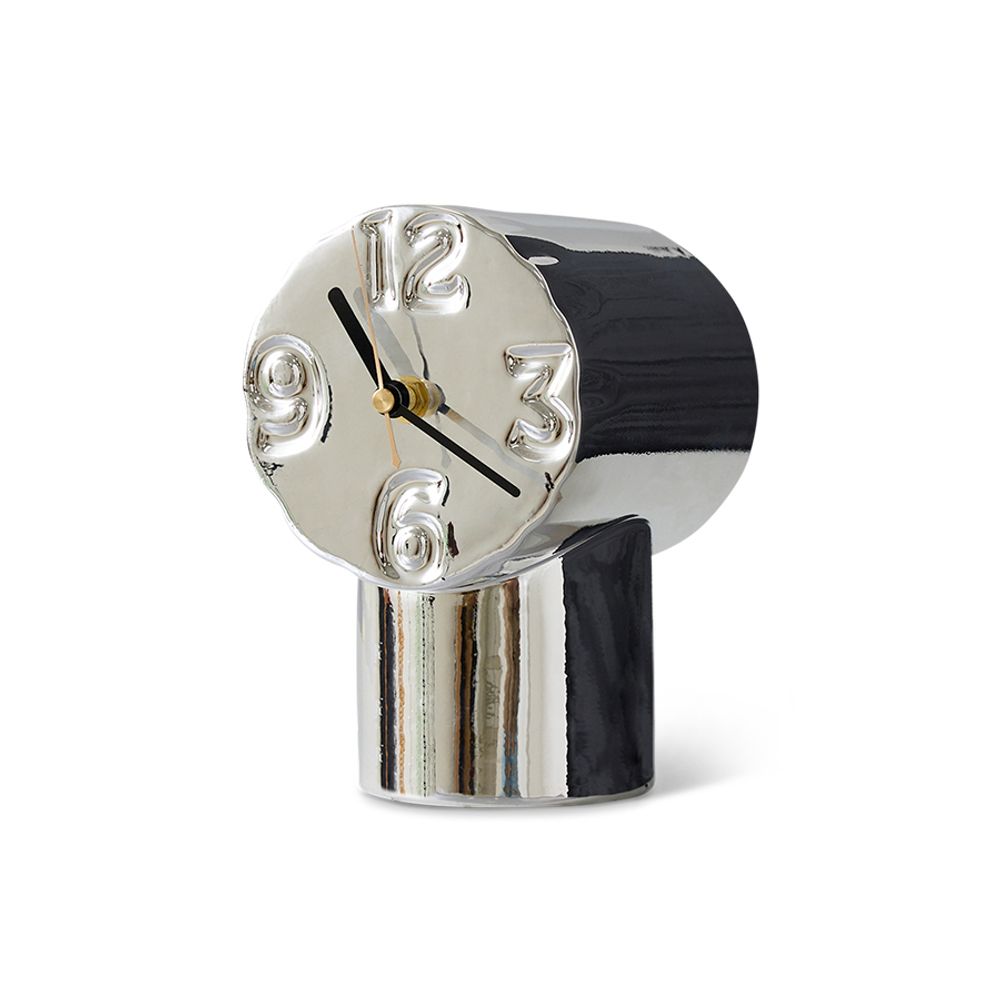 Klok RETRO CERAMIC - Chroom HKI ACL0005