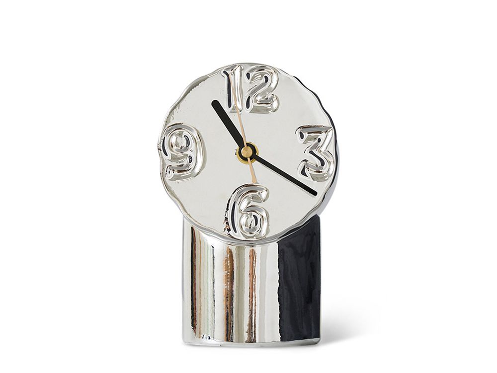 Klok RETRO CERAMIC - Chroom HKI ACL0005