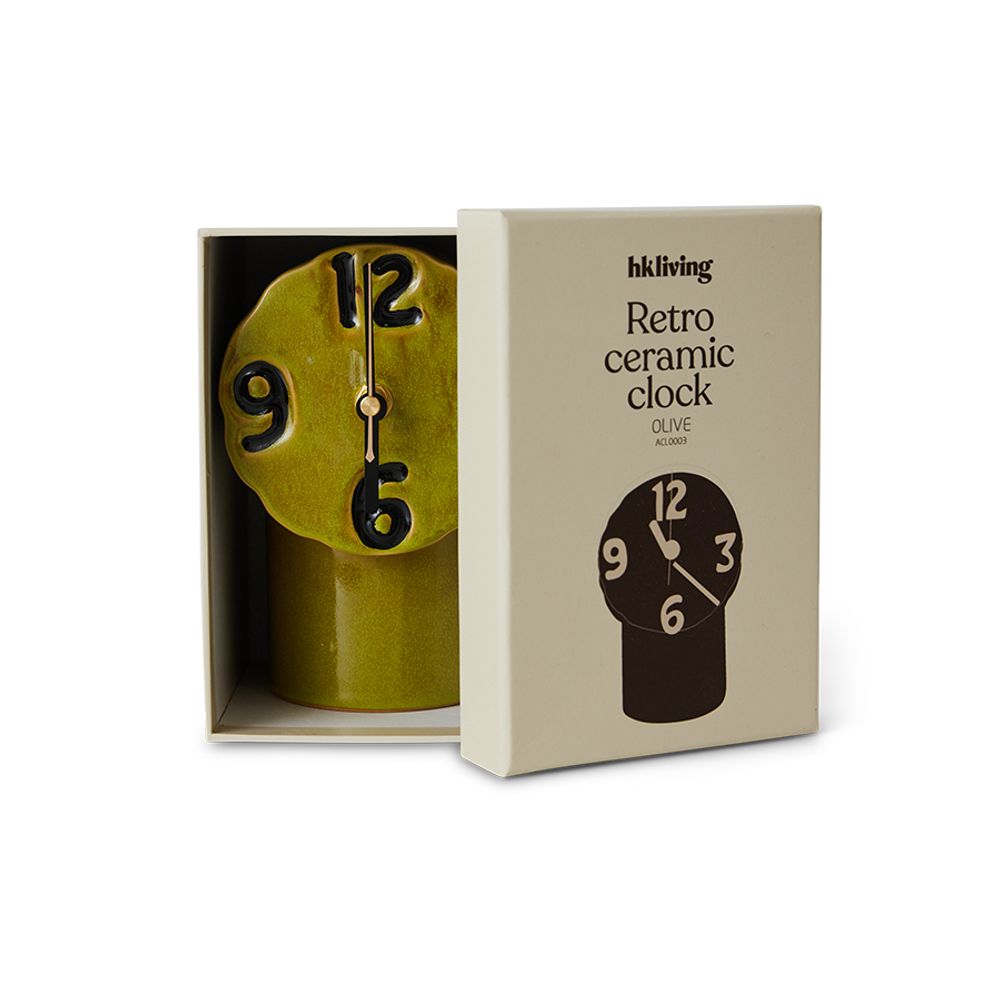 Klok RETRO CERAMIC - Chroom HKI ACL0003