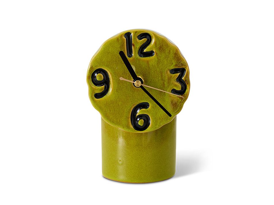 Klok RETRO CERAMIC - Roze