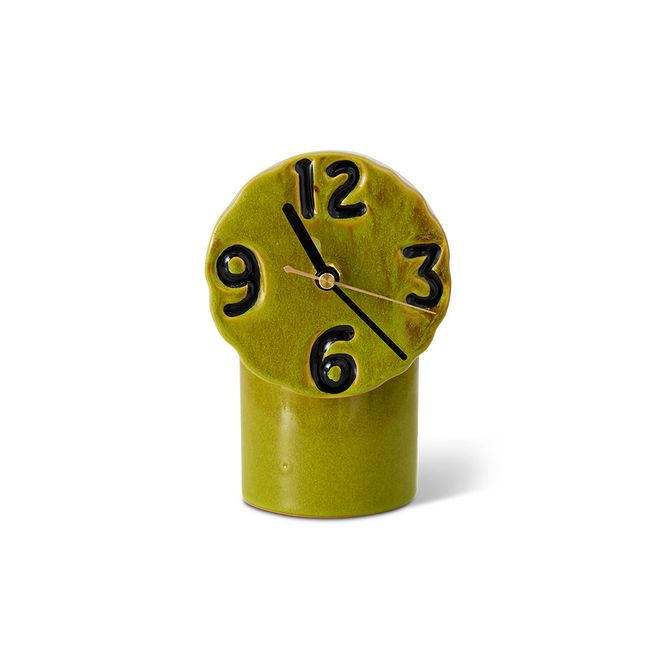 Klok RETRO CERAMIC - Roze