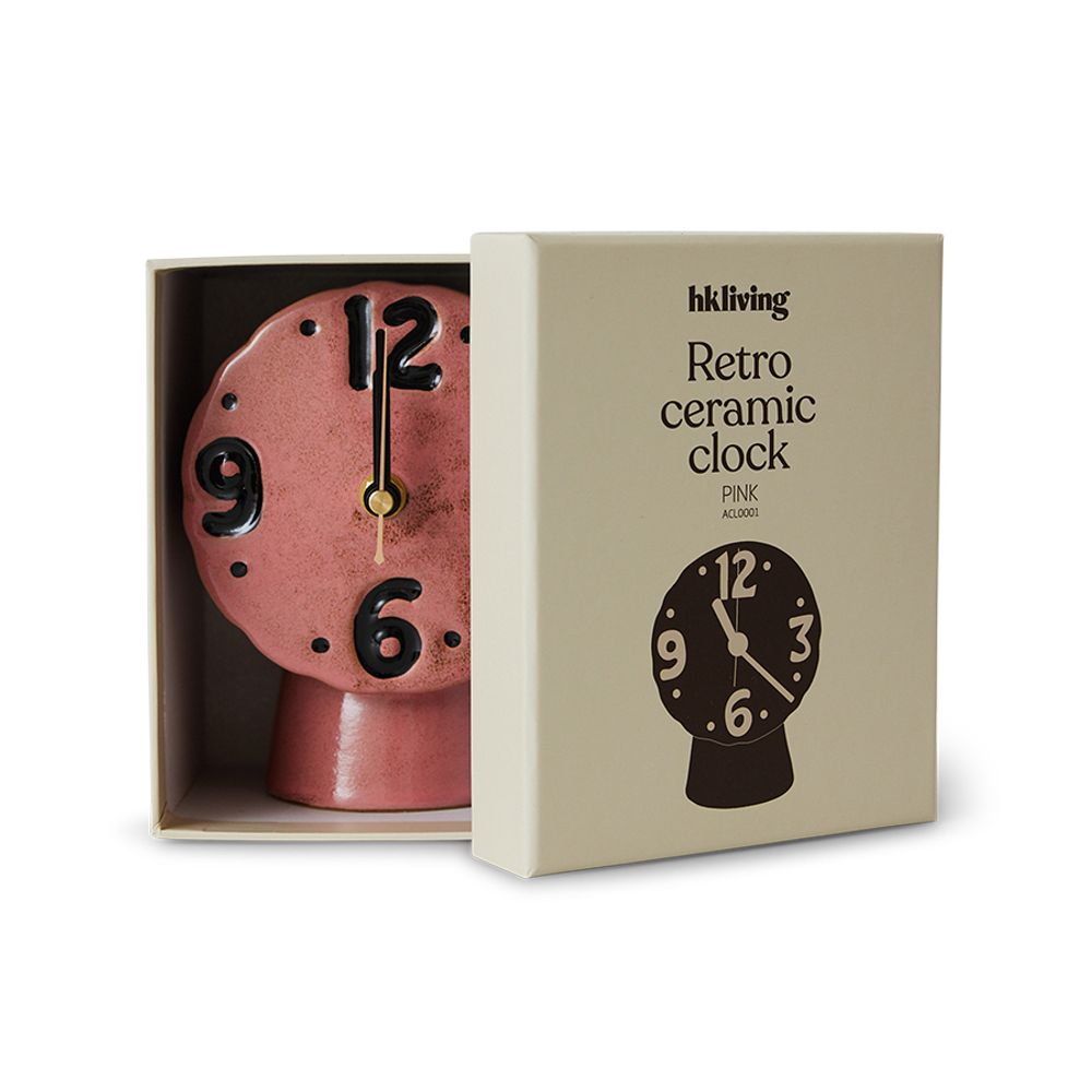 Klok RETRO CERAMIC - Chroom HKI ACL0001