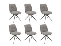 Set van 6 eetkamerstoelen FERRARA - Grijs C-MED-FE-SET1