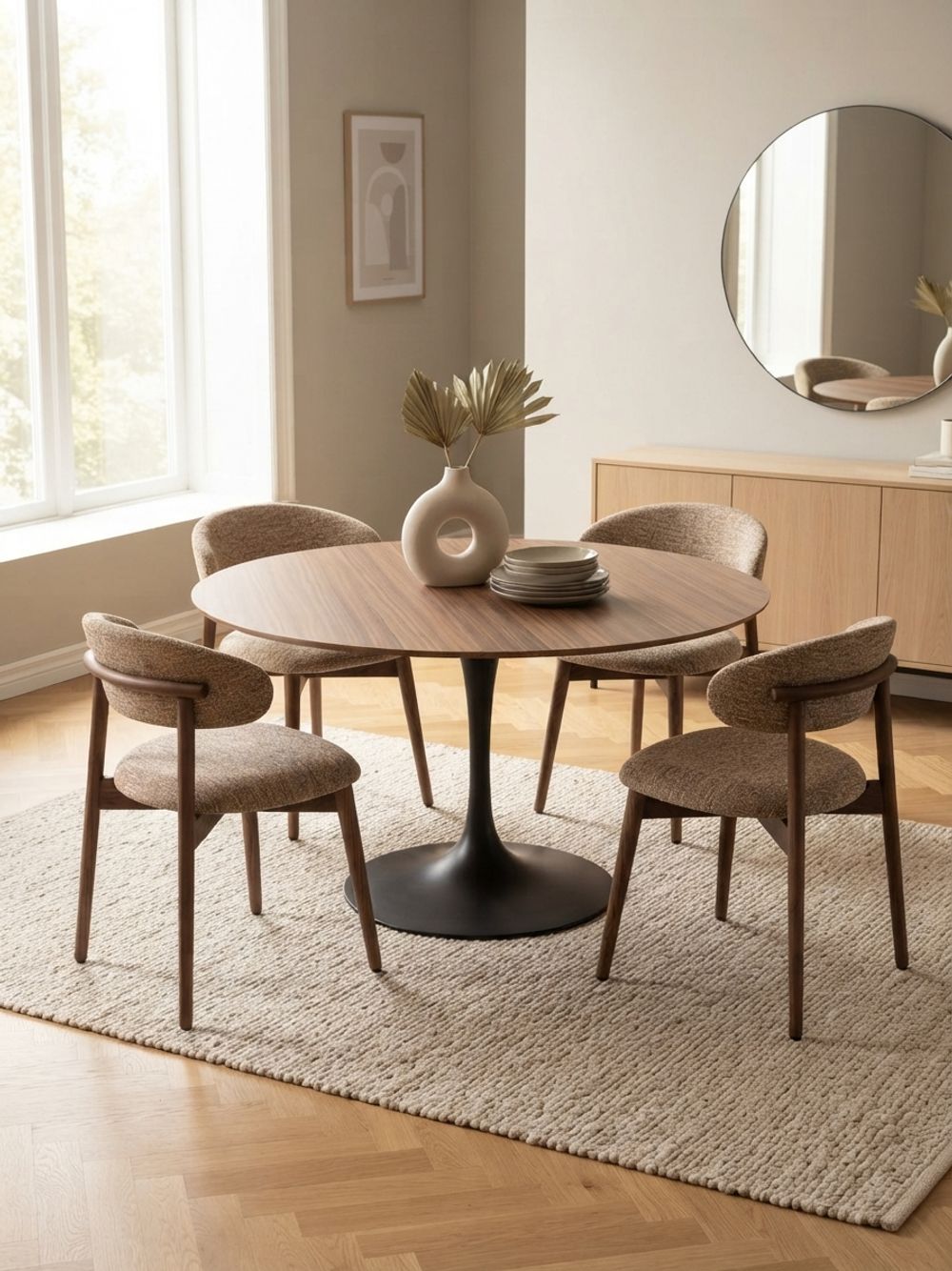 Eetkamertafel LUNA - Notelaarfineer CRE-4-TZ4