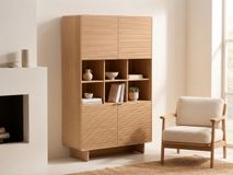 Wandkast NORLEN - Naturel eikenfineer KAV M00293MO10