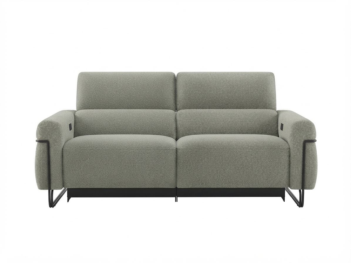 3-zit met elektr. relaxen CREAZZO - Olijfgroen