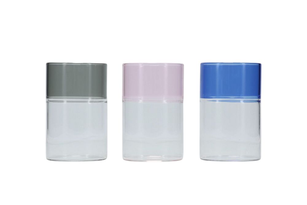 Set van 2 glazen CRUSE - Transparant/Roze ART 707346