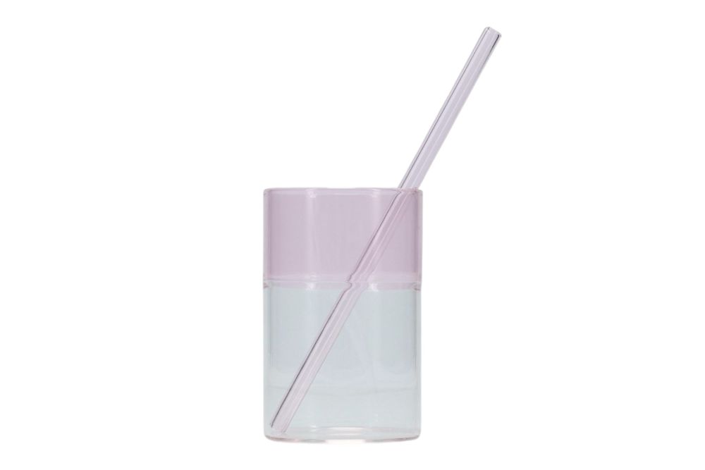 Set van 2 glazen CRUSE - Transparant/Roze ART 707348