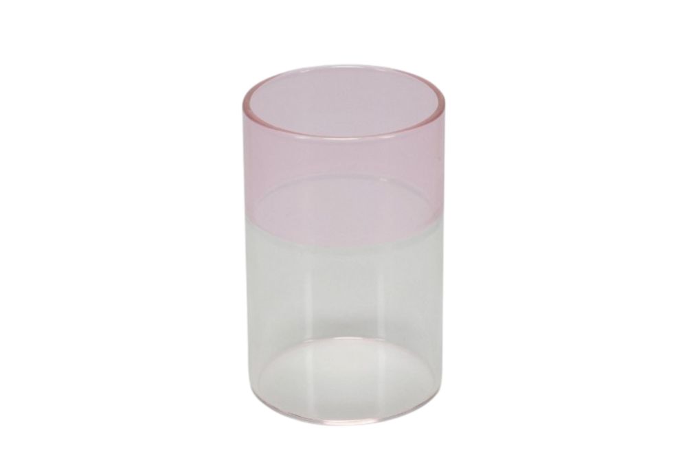 Set van 2 glazen CRUSE - Transparant/Roze ART 707348