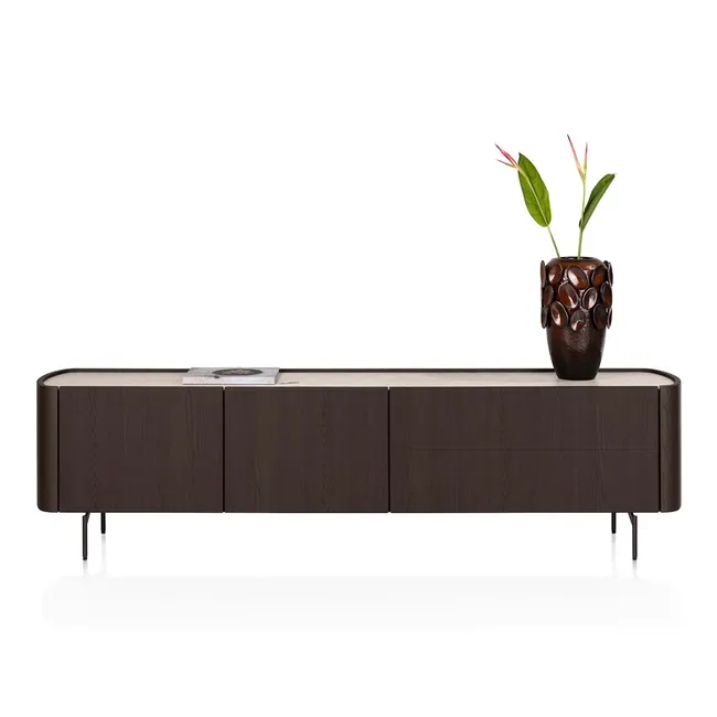 Tv-meubel MODESTO - Hout / steenlook