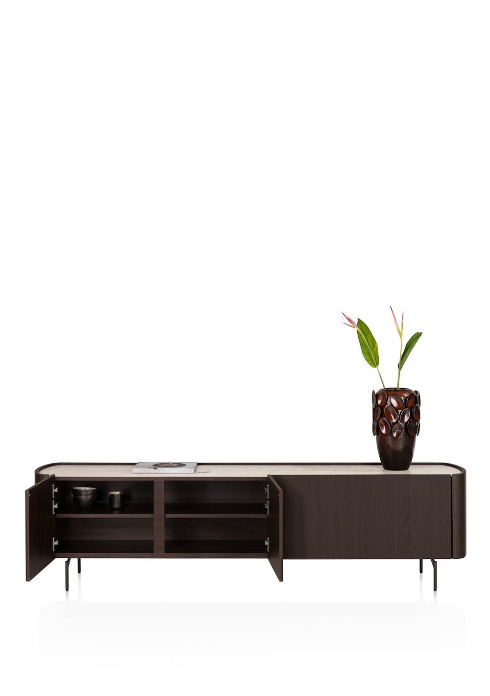 Tv-meubel MODESTO - Hout / steenlook XOO 56638-CLA