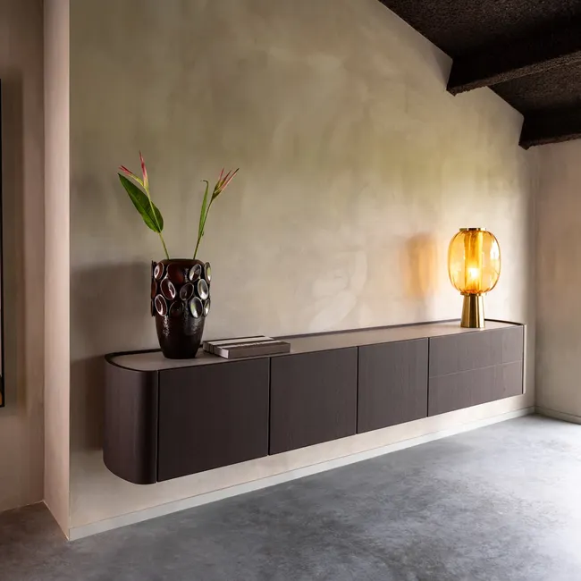 Tv-meubel MODESTO - Hout / steenlook