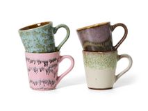 Set van 4 espressomokken 70S CERAMICS - Multicolou HKI KST0155