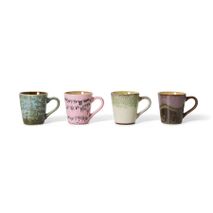 Set van 4 espressomokken 70S CERAMICS - Multicolou HKI KST0155