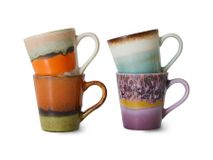 Set van 4 espressomokken 70S CERAMICS - Multicolou HKI ACE7238