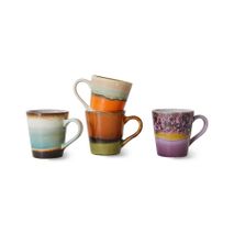Set van 4 espressomokken 70S CERAMICS - Multicolou HKI ACE7238
