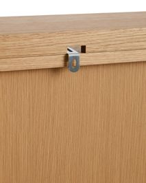 Vitrinekast ONIX - Massief notenhout / Notenfineer KAV M00248MO12