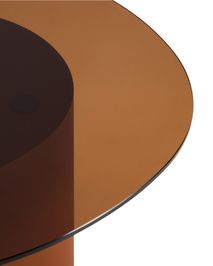 Salontafel OLIR - Bruin glas / Metaal KAV T00230CR10