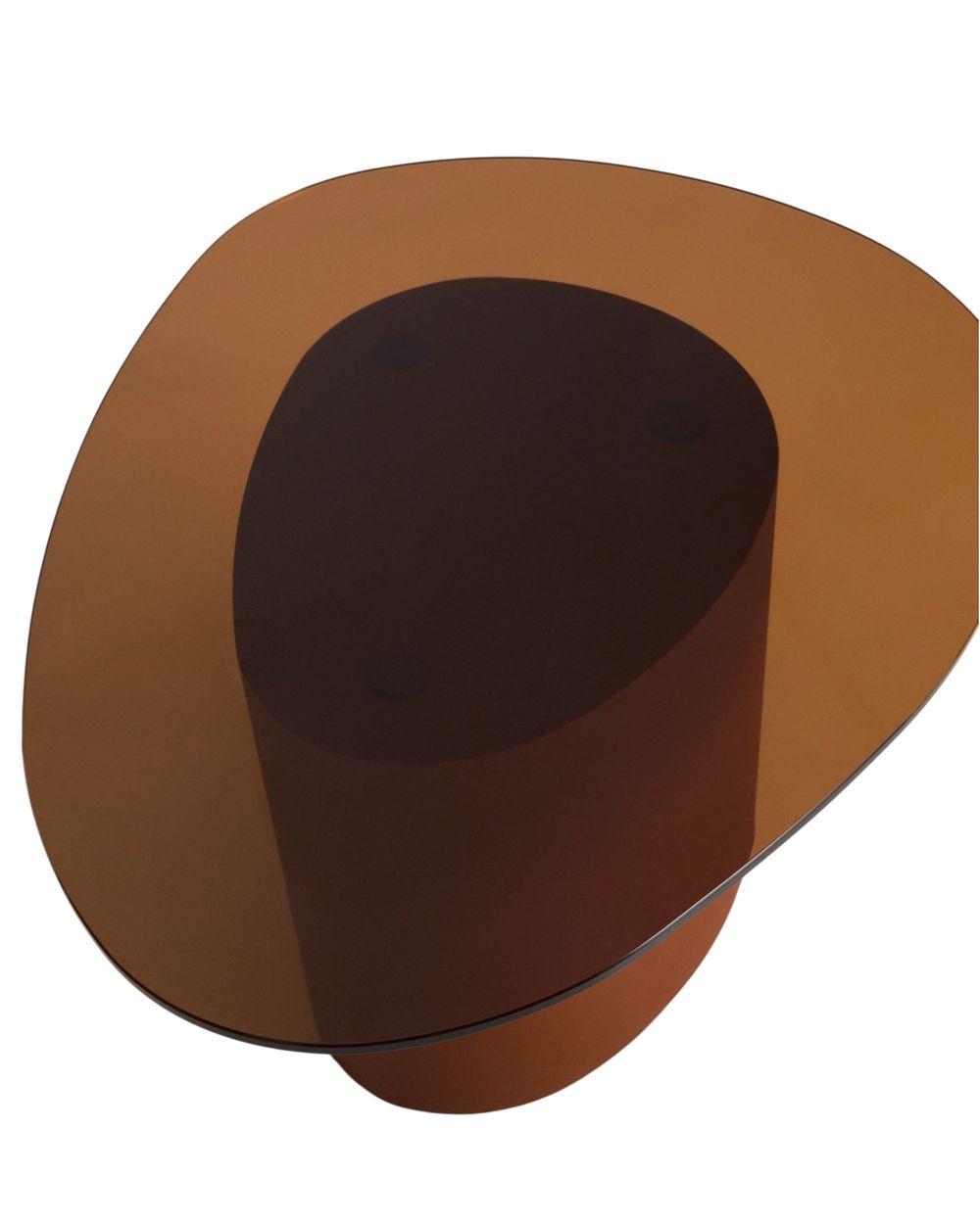 Salontafel OLIR - Bruin glas / Metaal KAV T00230CR10