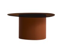 Salontafel OLIR - Bruin glas / Metaal KAV T00230CR10