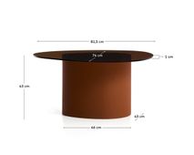 Salontafel OLIR - Bruin glas / Metaal KAV T00230CR10