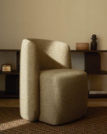 Eetkamerstoel CORVENA - Beige stof KAV C00392FA12