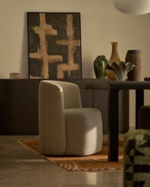Eetkamerstoel CORVENA - Beige stof KAV C00392FA12