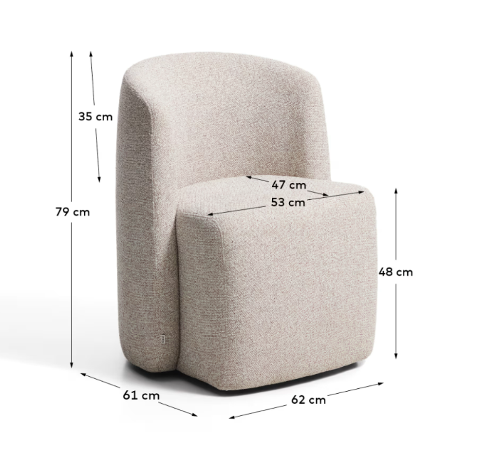 Eetkamerstoel CORVENA - Beige stof KAV C00392FA12