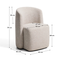 Eetkamerstoel CORVENA - Beige stof KAV C00392FA12