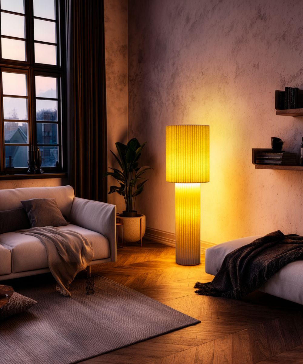 Vloerlamp RENATE - Beige linnen ETH 05-VL8227-59