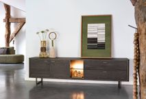 Tv-meubel MOGAN - Basalt eikenfineer HEH 56728-BAS